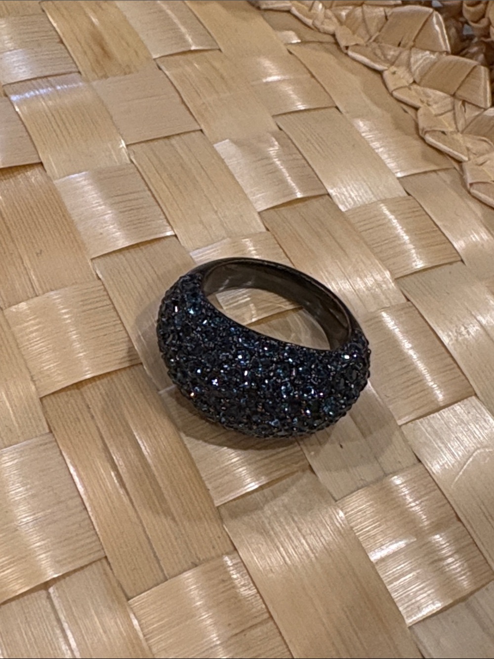 Blue Crystal Dome Ring - Women Jewelry
